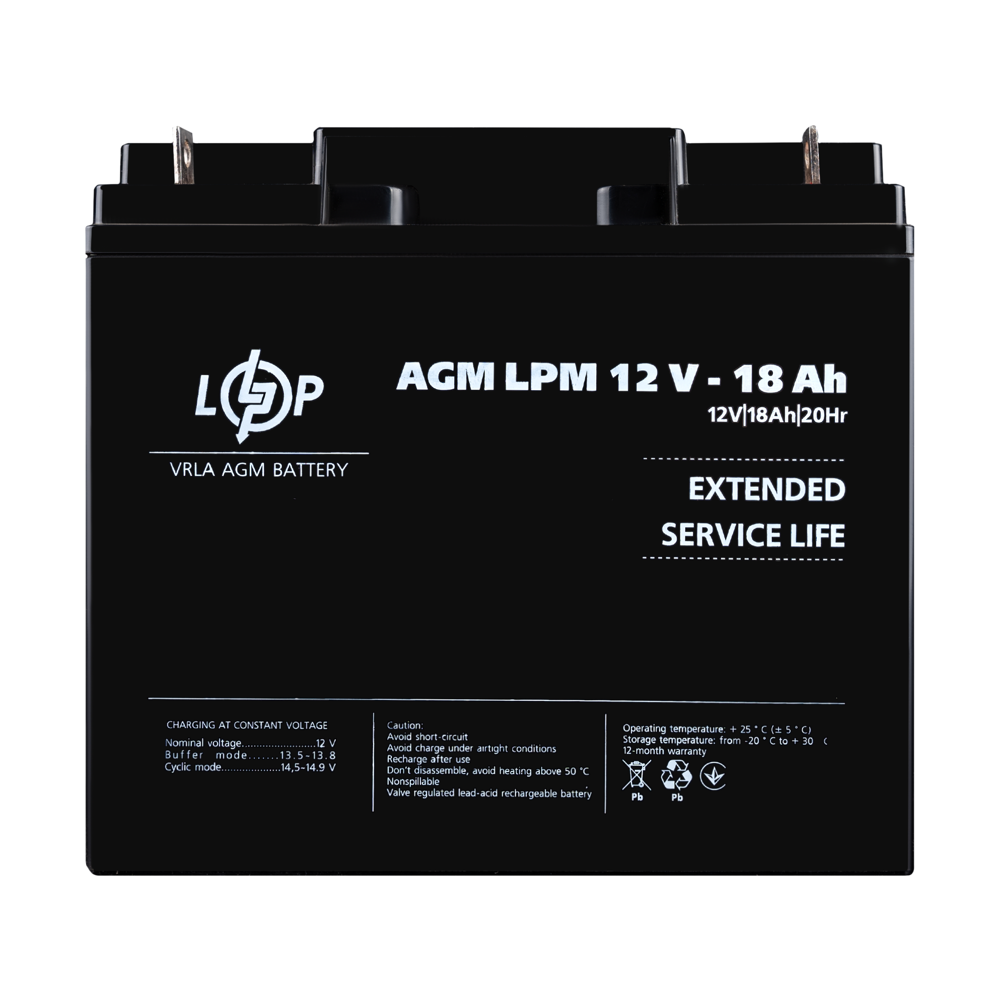 Акумуляторна батарея LP LPМ 12- 18АН типу AGM